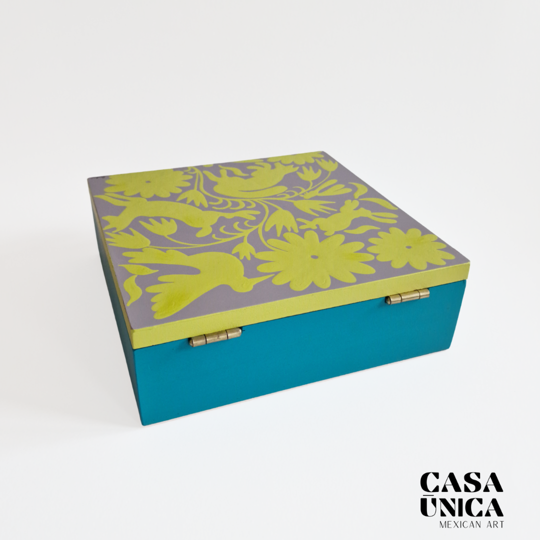 Tenango Wooden Tea-Box | Green