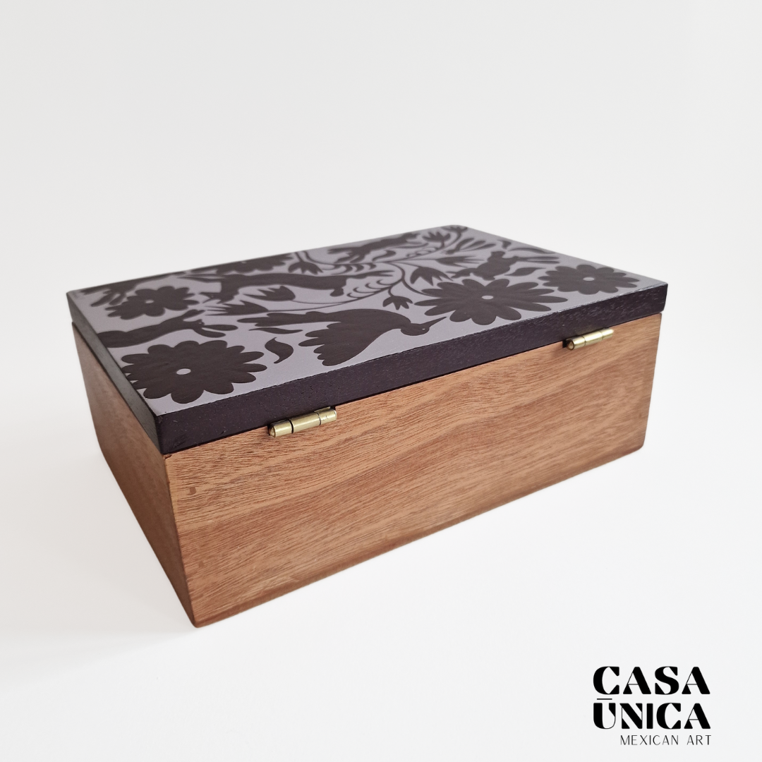 Tenango Wooden Tea-Box | Brown