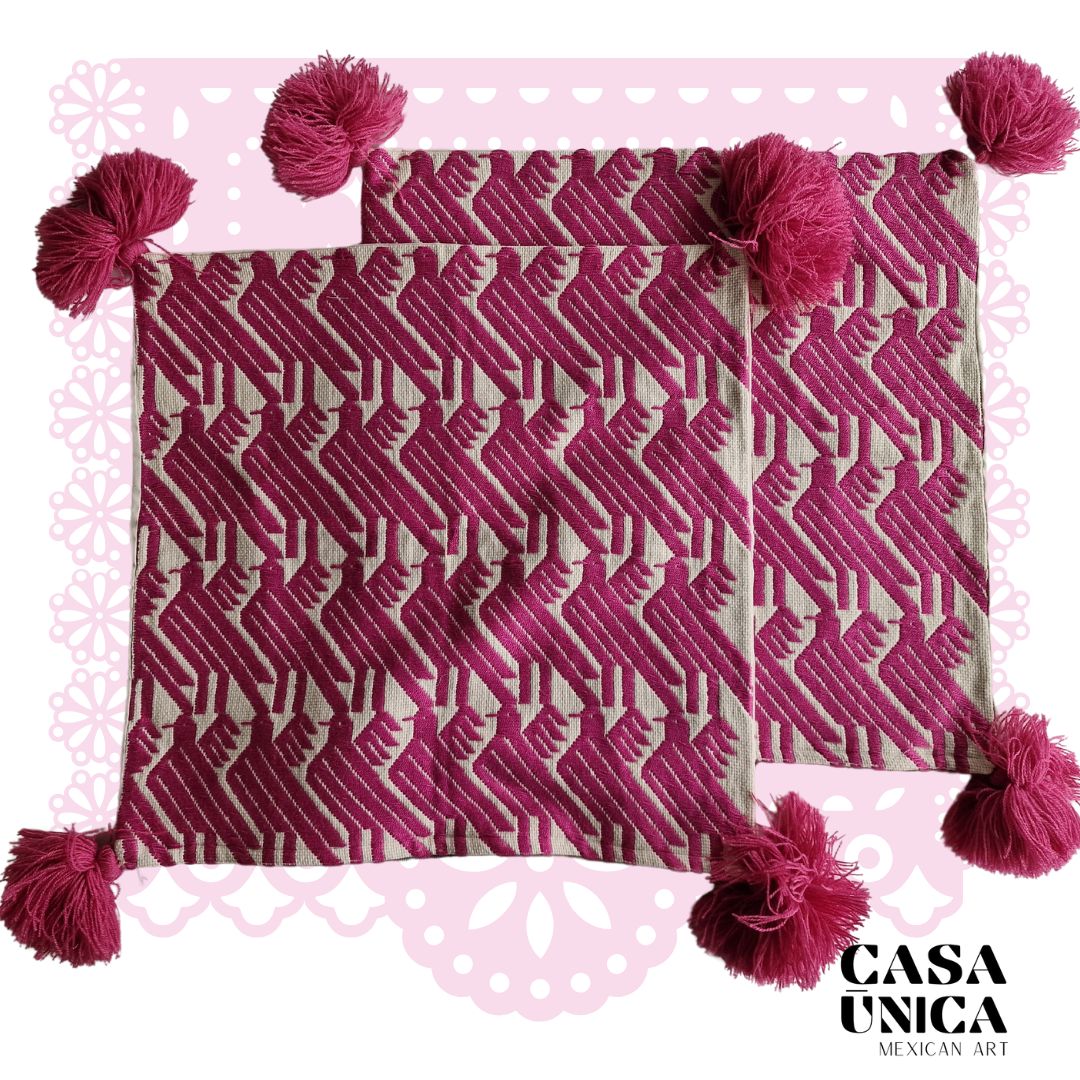 Otomi Pillowcases | Pink Birds