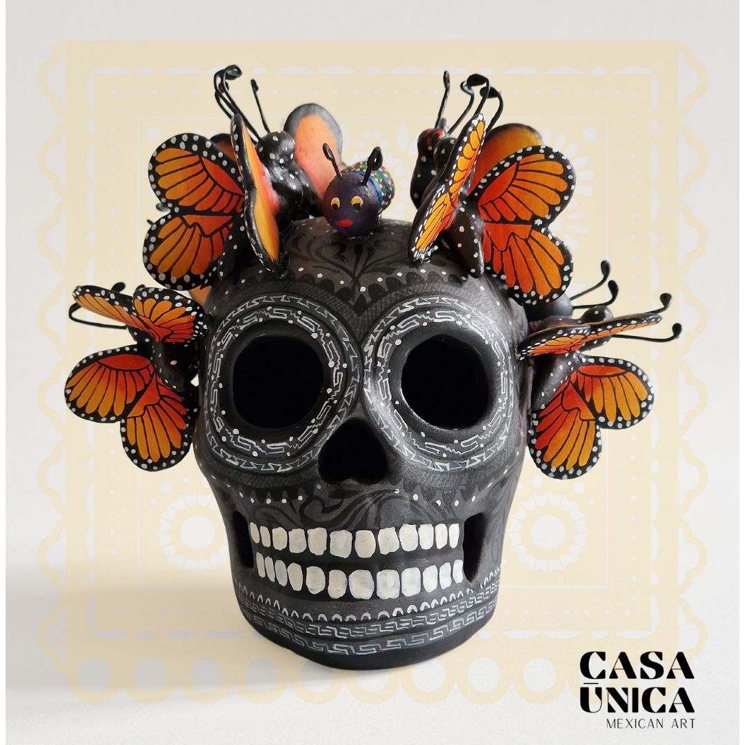 Día de Muertos Skull | Obsidian Black