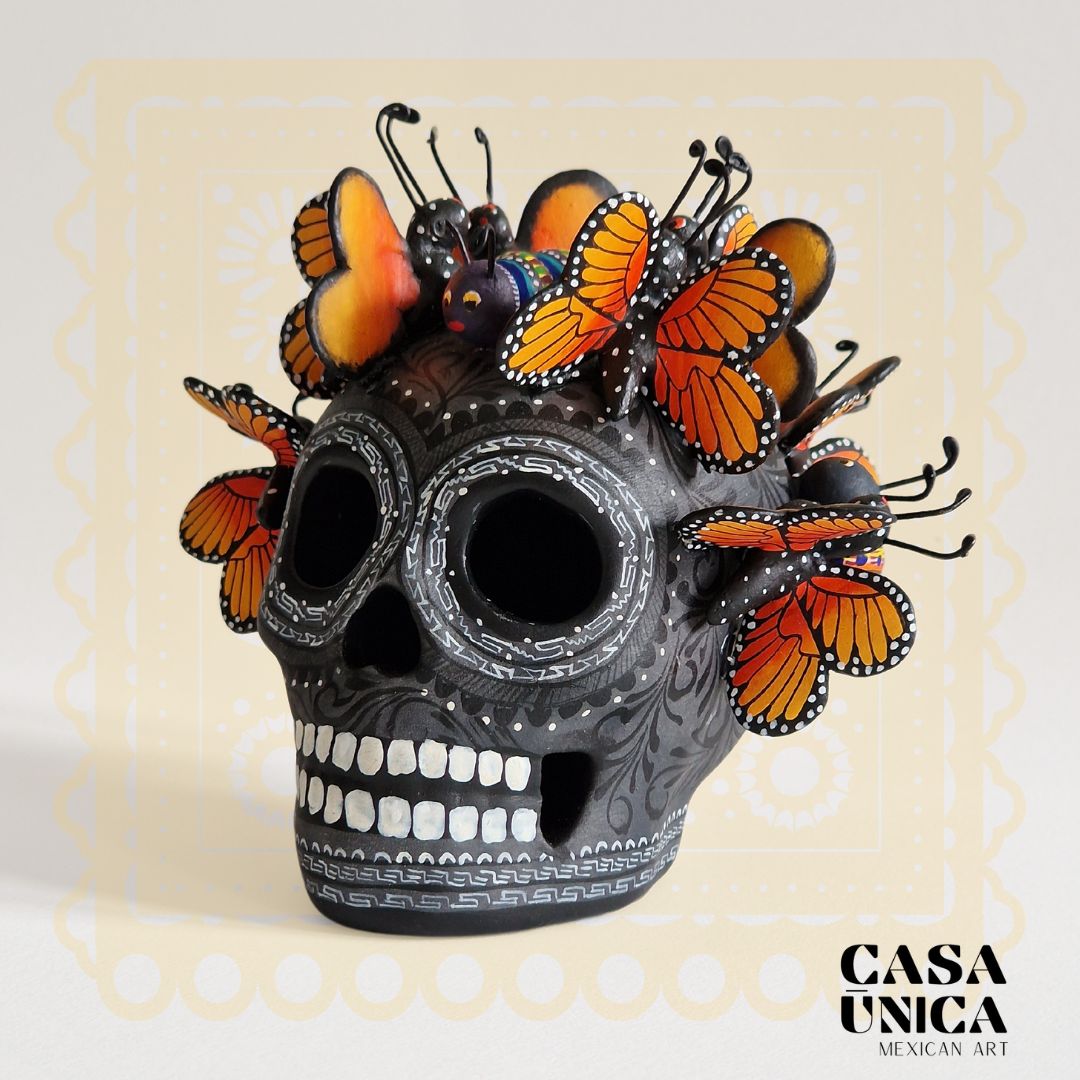 Día de Muertos Skull | Obsidian Black