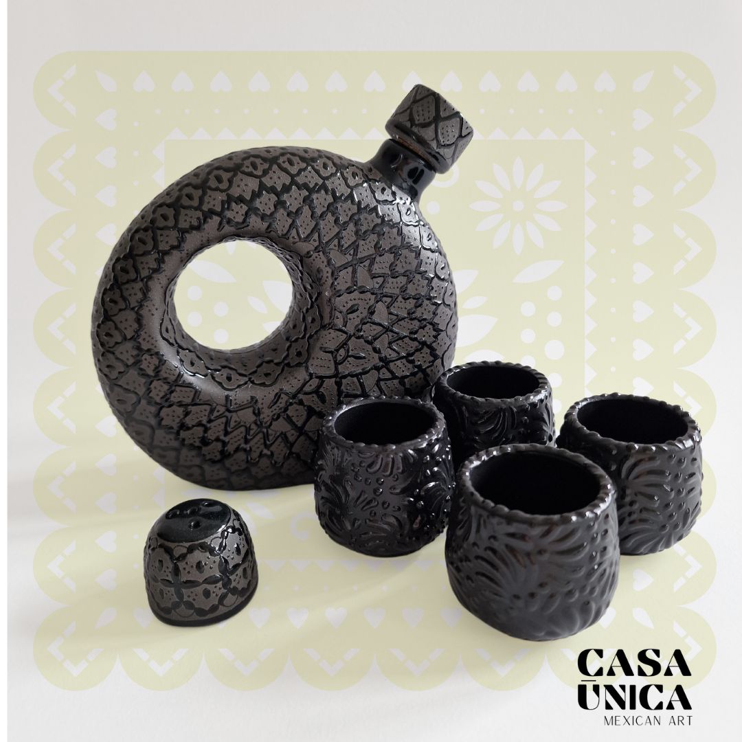 Obsidian Black | Moon Tequila Set (No plate)