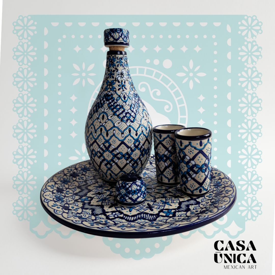 Talavera Blue | Rain Tequila Set