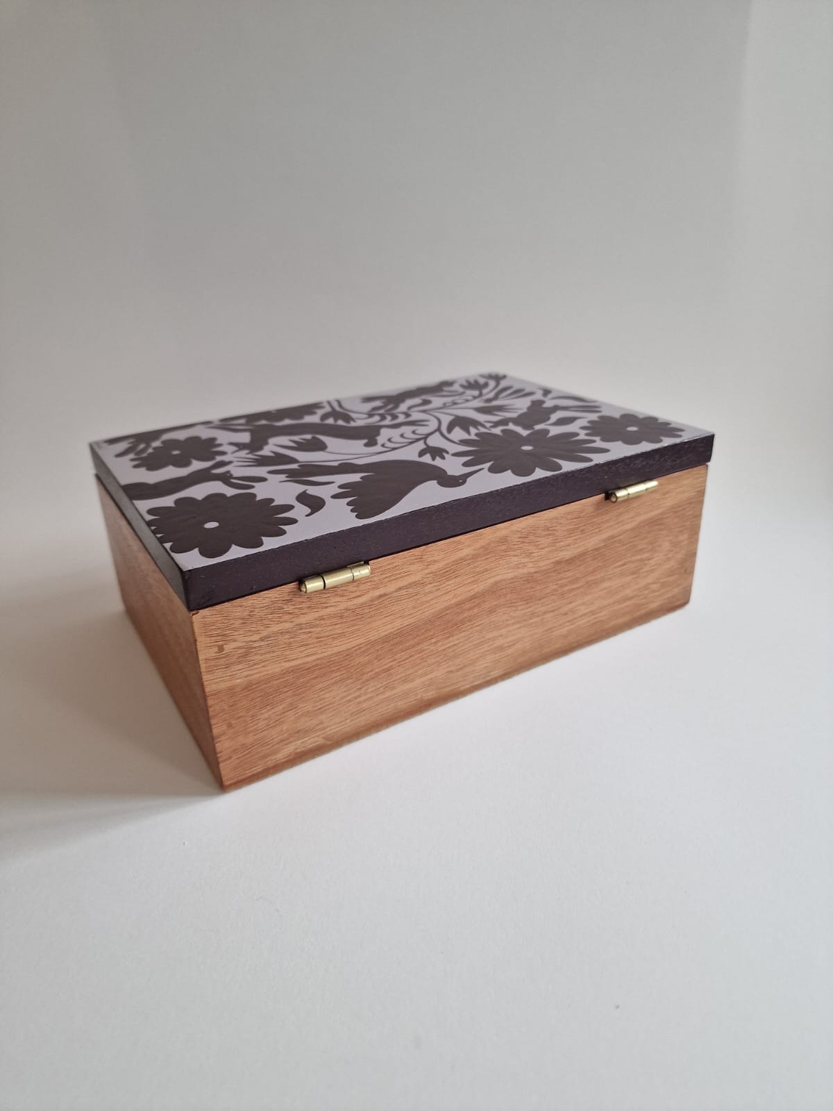 Tenango Wooden Tea-Box | Brown