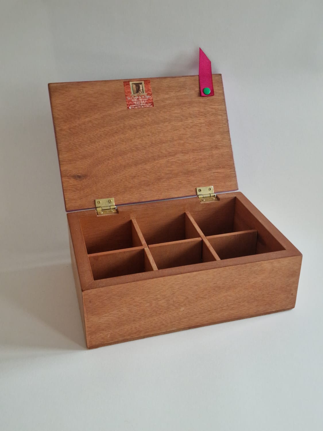 Tenango Wooden Tea-Box | Pink
