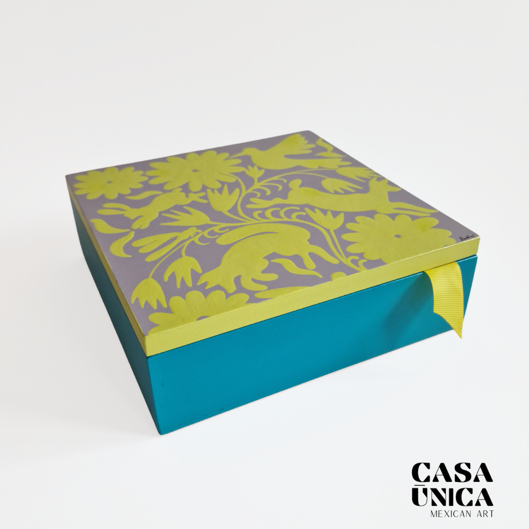Tenango Wooden Tea-Box | Green