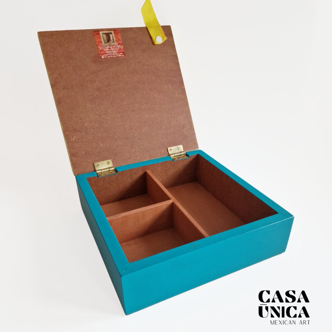 Tenango Wooden Tea-Box | Green