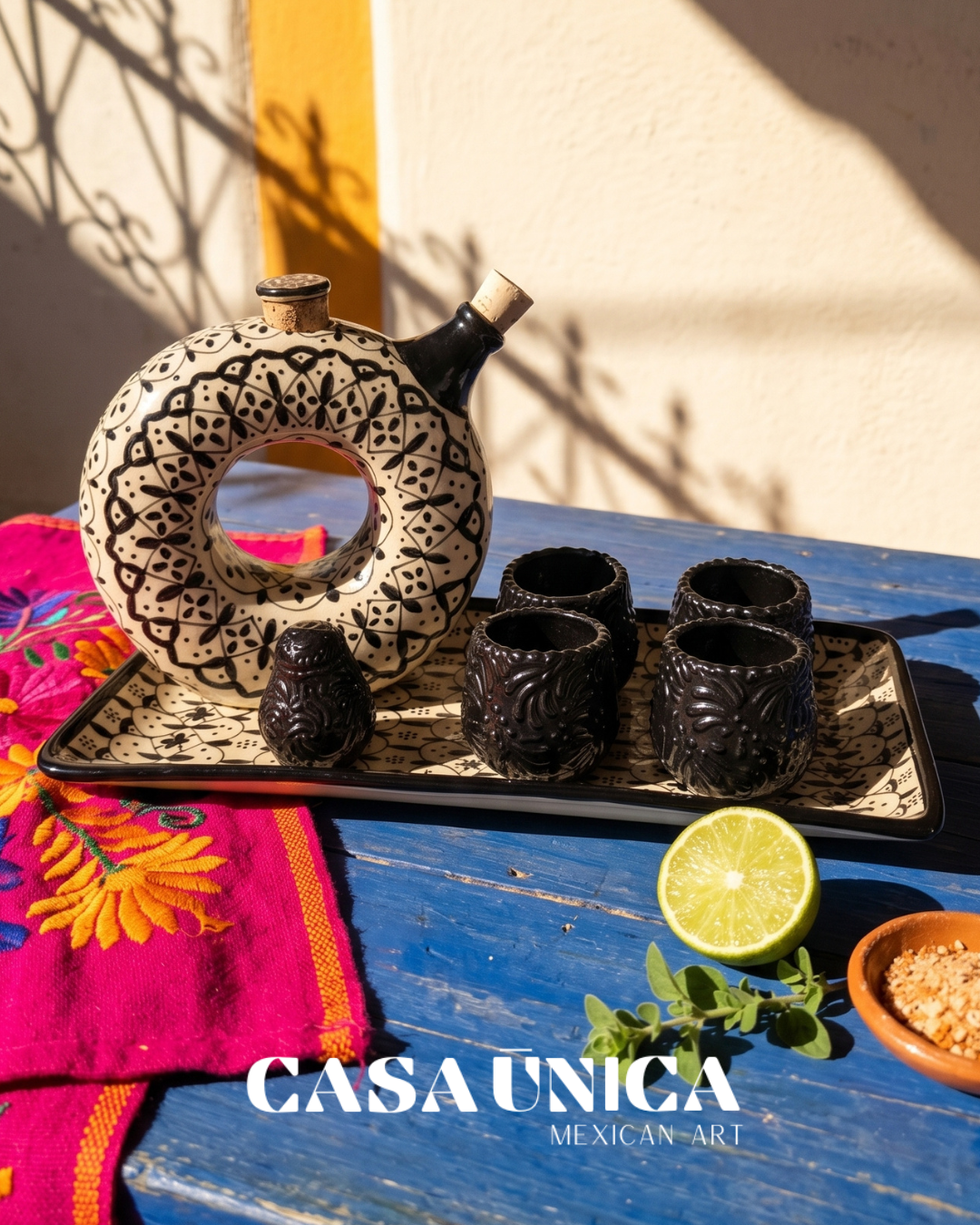 Beige & Black | Sun Tequila Set