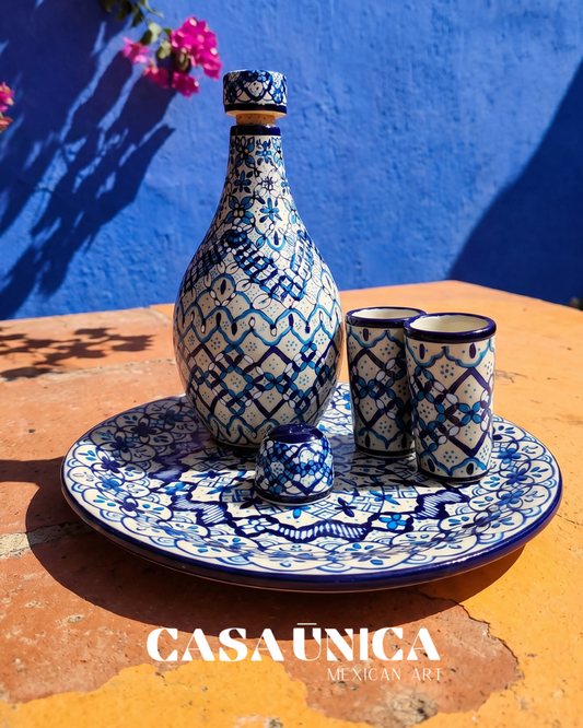 Talavera Blue | Rain Tequila Set
