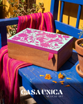 Tenango Wooden Box | Pink