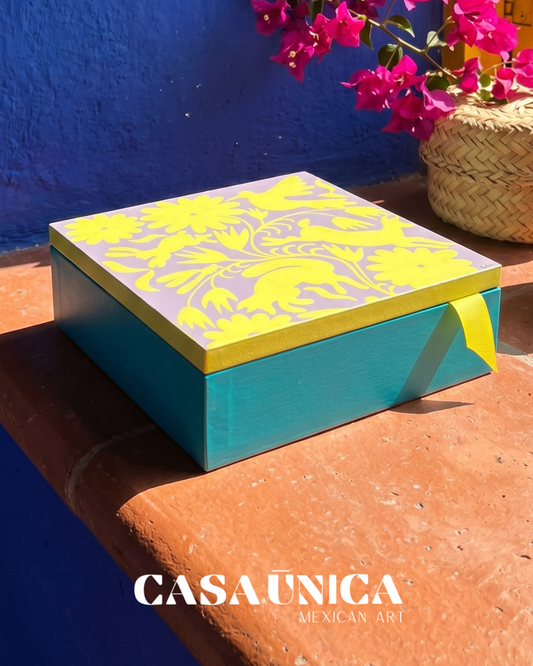 Tenango Wooden Tea-Box | Green