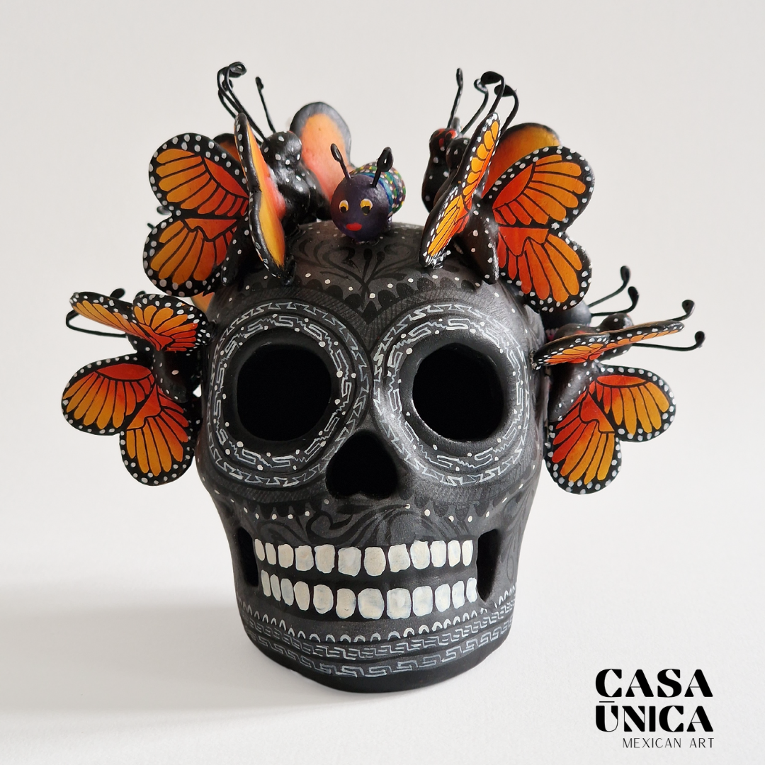 Día de Muertos Skull | Obsidian Black