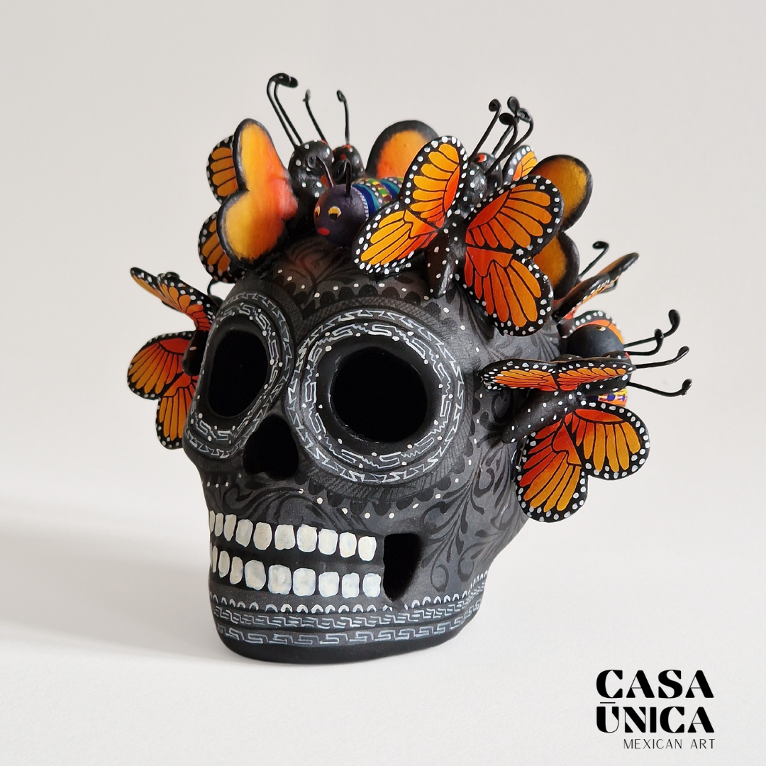 Día de Muertos Skull | Obsidian Black