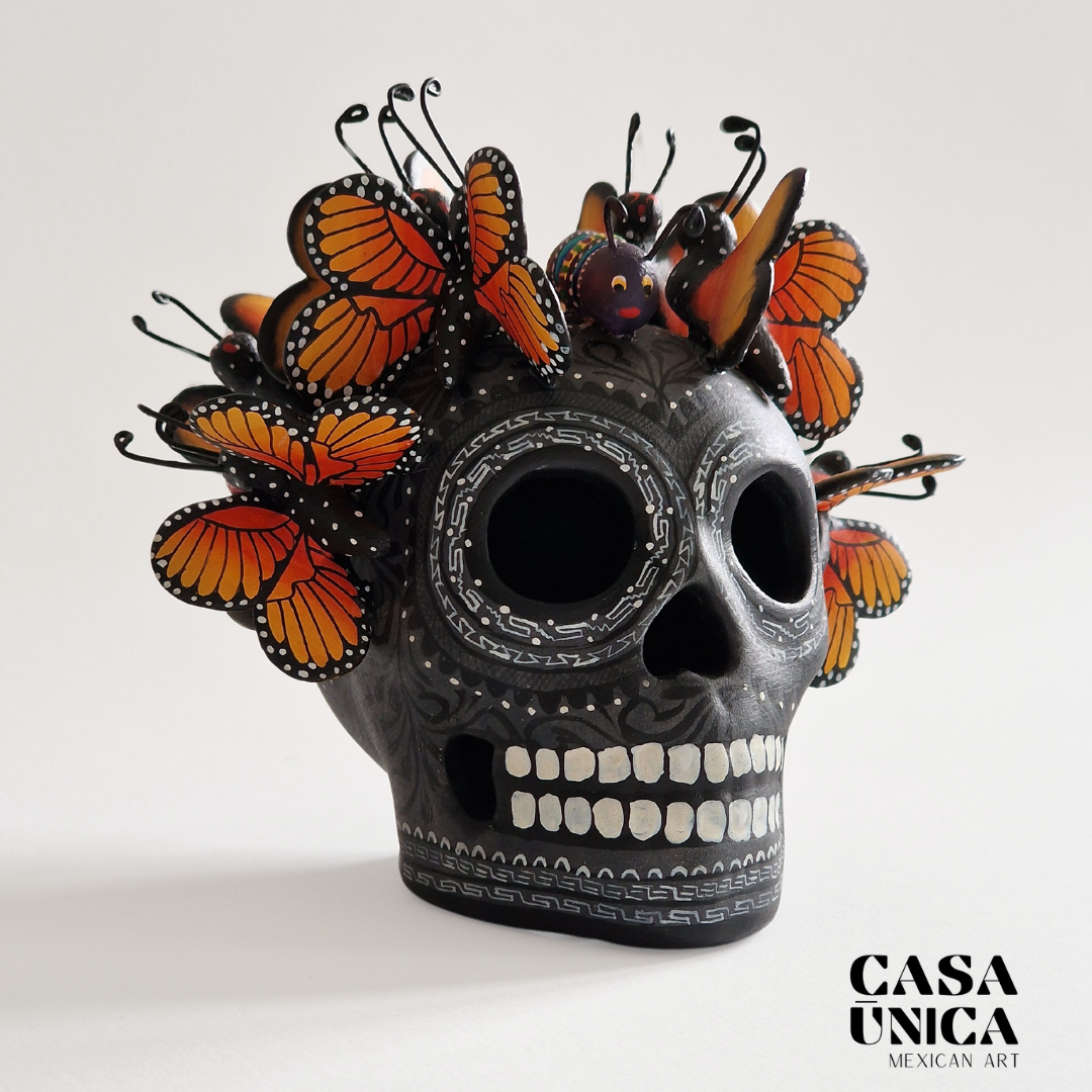 Día de Muertos Skull | Obsidian Black
