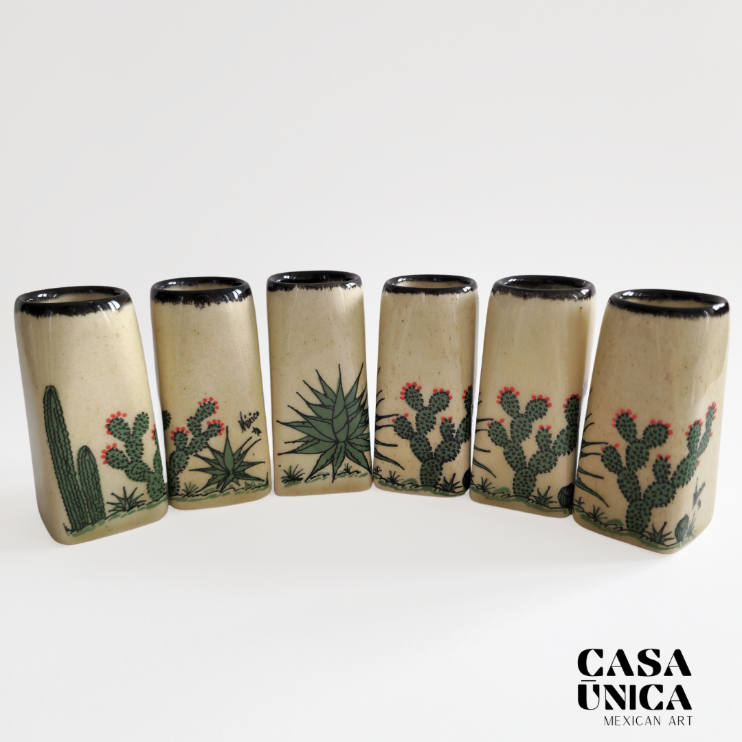 Cactus | Tequila Shot Glasses (Black)