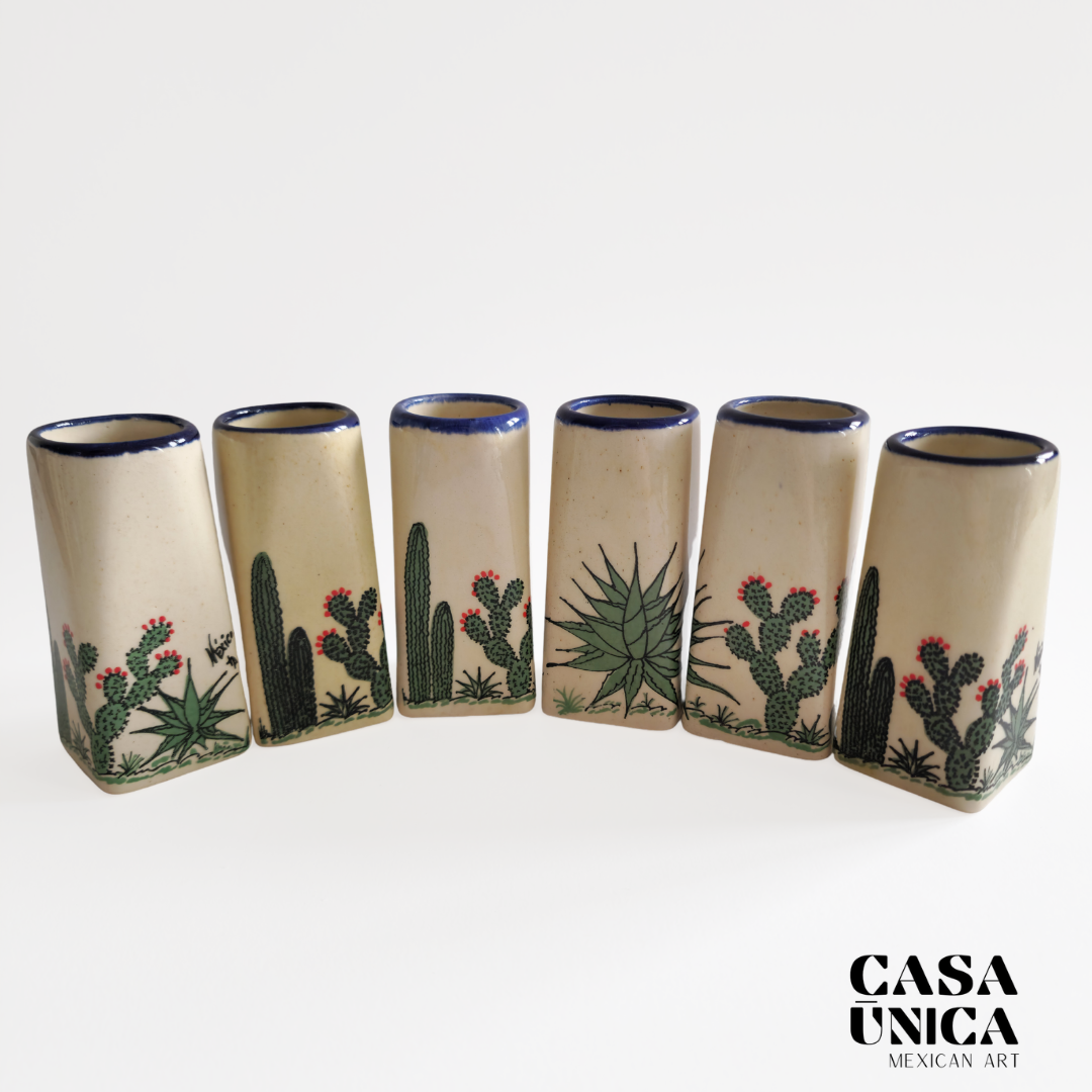 Cactus | Tequila Shot Glasses (Blue)