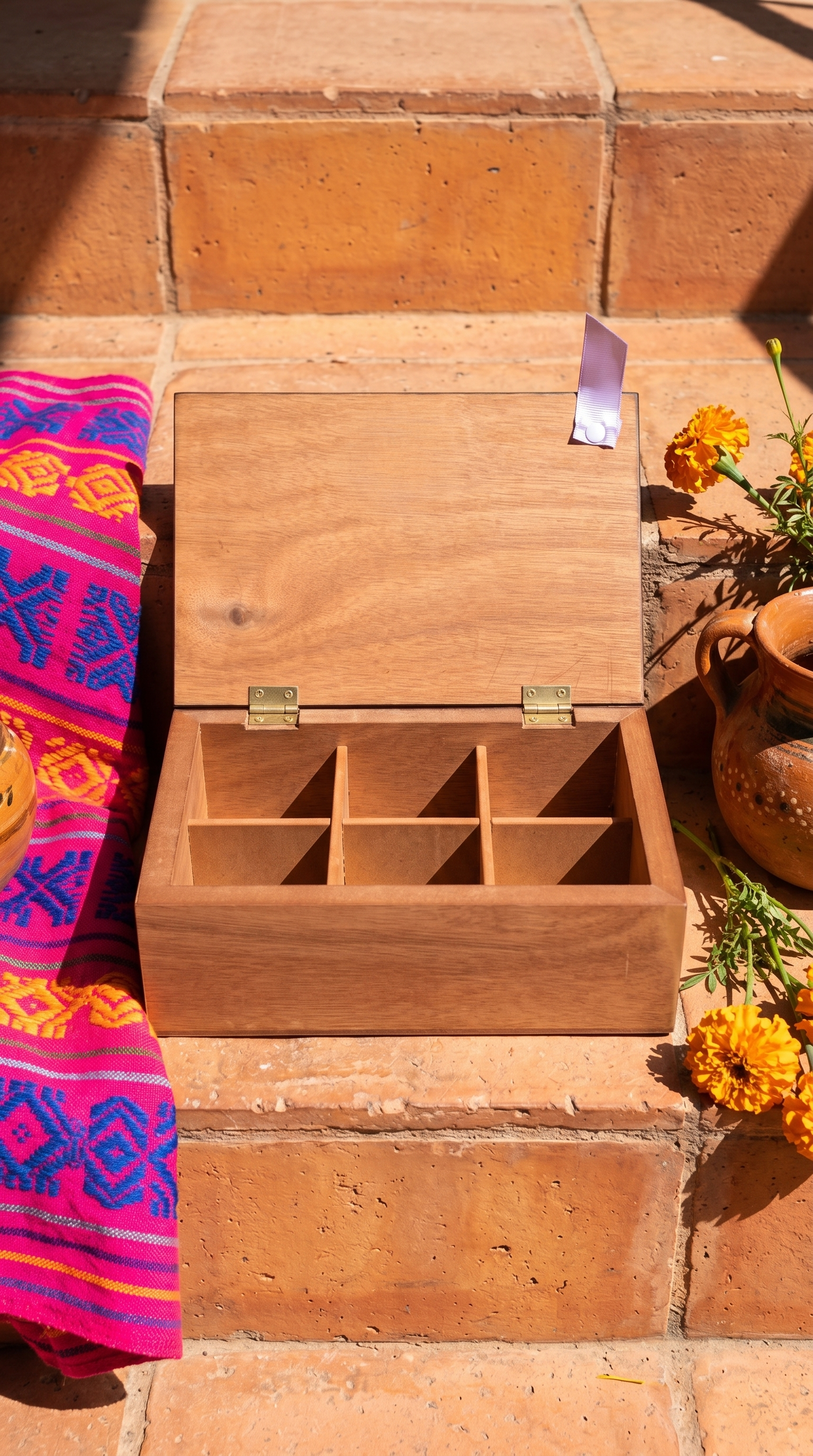 Tenango Wooden Box | Brown